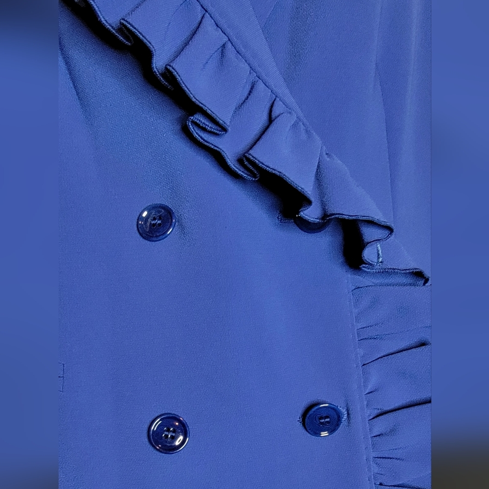 Max Mara Ruffle Blue Blazer - Picture 4 of 9